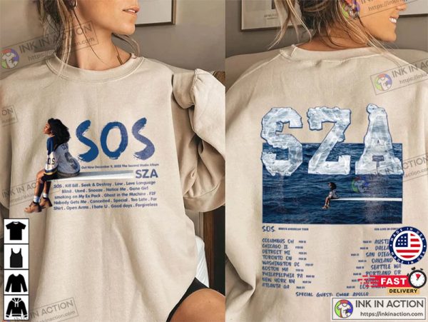 SZA SOS New Album Sweatshirt, The S.O.S North American Tour Shirt