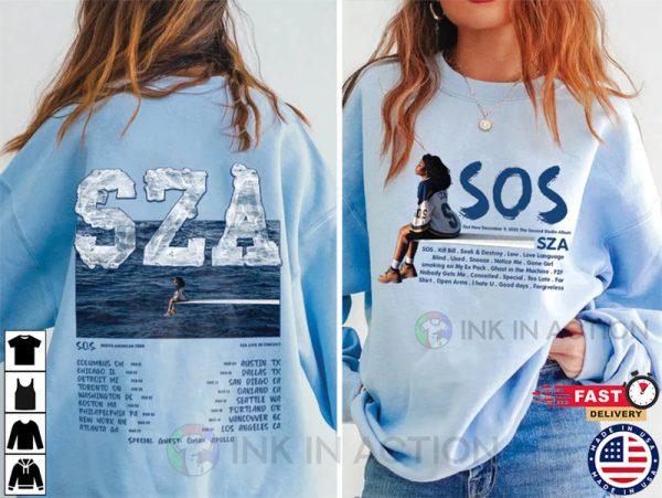 SZA SOS New Album Sweatshirt, The S.O.S North American Tour Shirt