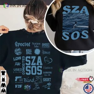 SZA SOS Shirt, SZA Printed Graphic Tee, SOS Tracklist Shirt