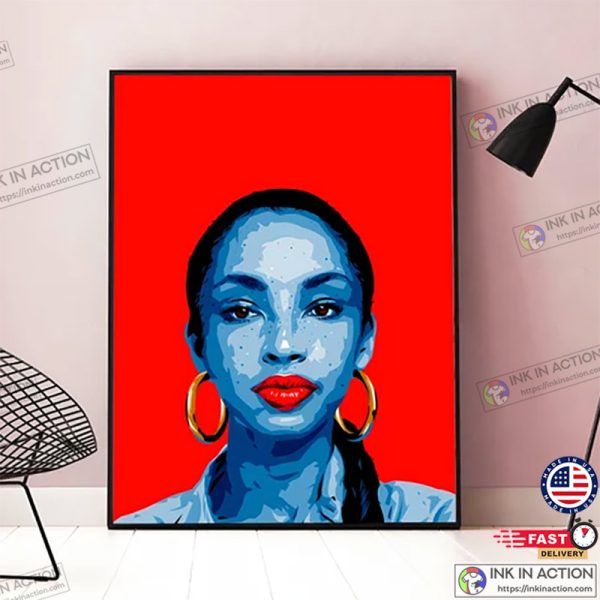 Sade Adu Hand Drawn Aesthetic Wall Art Poster