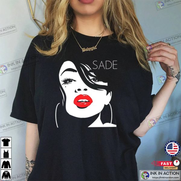 Sade Tour Concert 2023 Black T-Shirt, Retro Sade Shirt