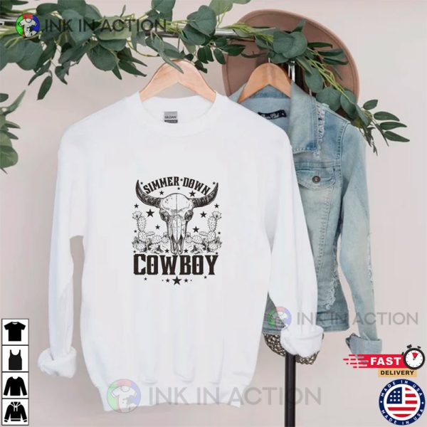 Simmer Down Retro Wallen Western Shirt, Cowboy Wallen Shirt