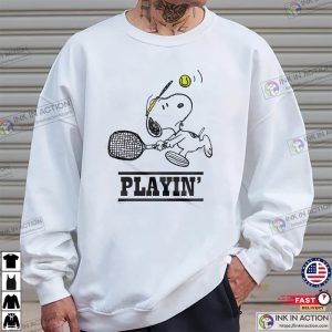 Snoopy Playing Tennis Sport Shirt 2