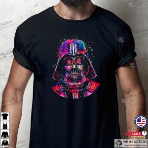 Star Wars Darth Vader Head Neon Gradient Graphic T Shirt 1 Ink In Action