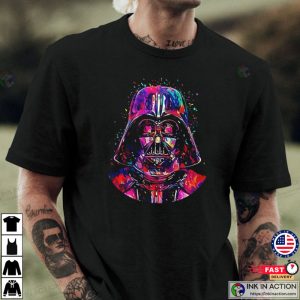 Star Wars Darth Vader Head Neon Gradient Graphic T Shirt 2 Ink In Action