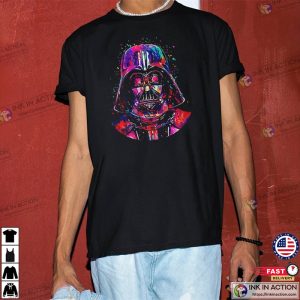 Star Wars Darth Vader Head Neon Gradient Graphic T Shirt 3 Ink In Action