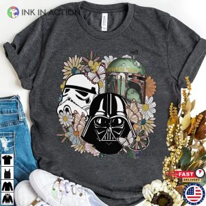 Star Wars Darth Vader Stormtrooper Helmet Floral Retro Shirt 1 Ink In Action
