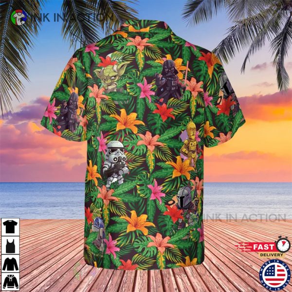 Star Wars Hawaiian Shirt, Disney Tropical Button Shirt, Aloha Vibes Beach Shirt