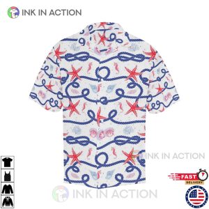 Starfish Shell Rope Pattern Hawaiian Shirt 2