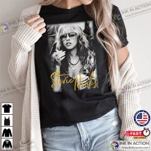 Stevie Nicks Vintage Fleetwood Mac Rock Band T shirt 2 Ink In Action