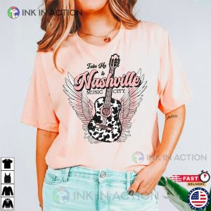 Take Me To Nashville Music City Tennessee Guitar T-Shirt