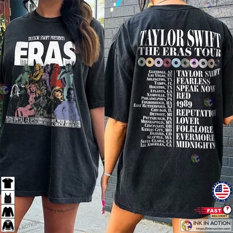 The Eras Tour 2023 2 Side Taylor's Version T-Shirt - Print your ...