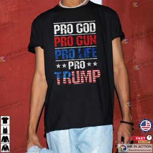 Trump 2024 American Flag Vintage T Shirt 2 Ink In Action