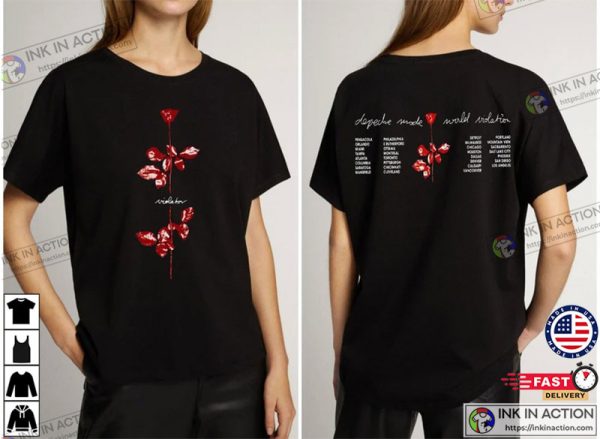 Vintage 1990 Depeche Mode World Violator Concert T-Shirt