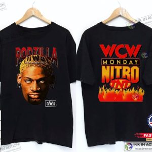 Vintage 90s Rodzilla Dennis Rodman WCW Monday Nitro Best T Shirt 1