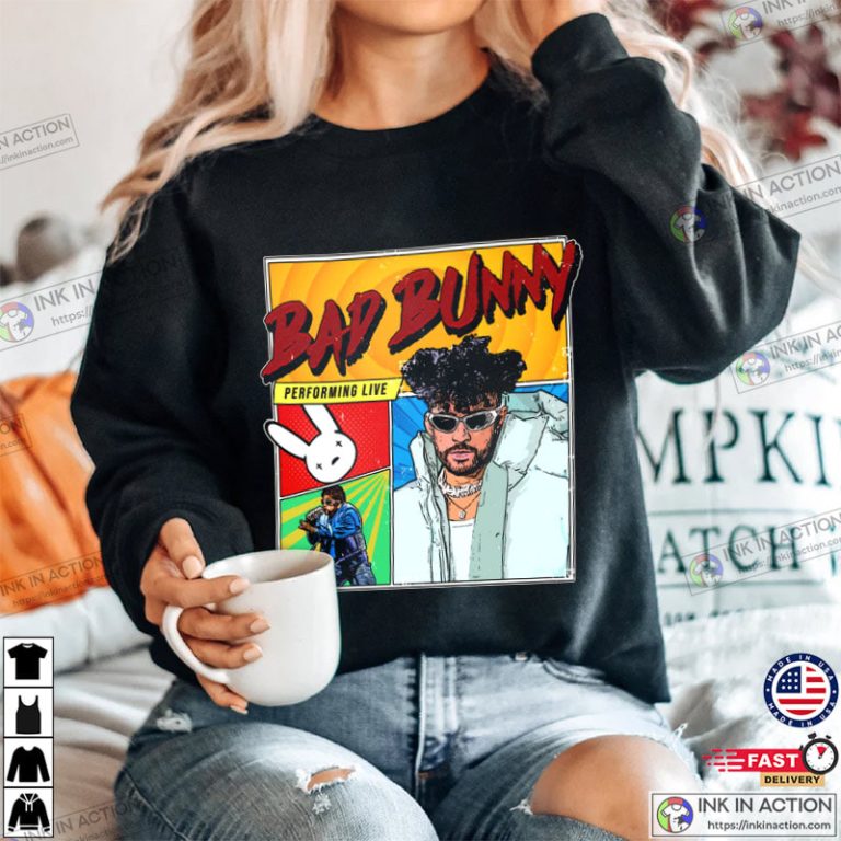 Vintage Bad Bunny Tour Merch Print your thoughts. Tell your stories.