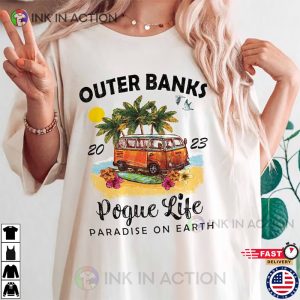 Vintage Outer Banks Pogue Life 2023 Shirt Paradise On Earth Shirt 2