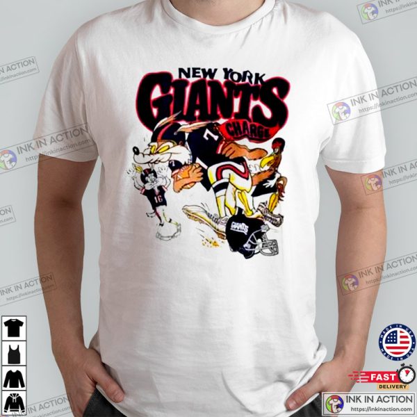 NFL New york Giants Charge Looney Tunes Vintage T-Shirt