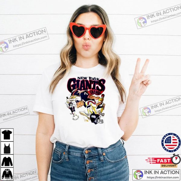 NFL New york Giants Charge Looney Tunes Vintage T-Shirt