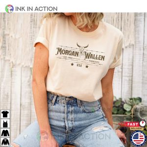 Vintage Western Morgan Wallen Shirt, Est Tennessee USA, Country Music T-shirt