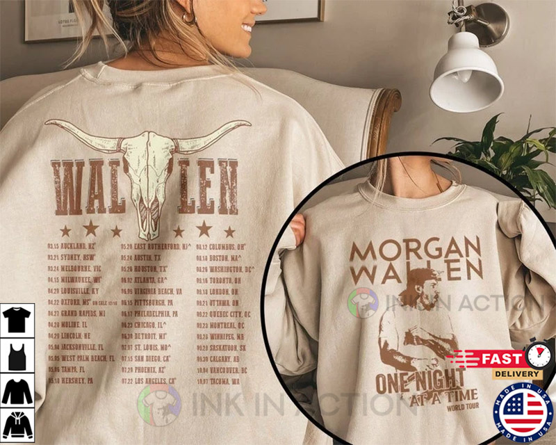 One Night At A Time Tour 2023 Wallen Shirt - Ink In Action