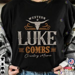 Western Luke Combs Bullhead Tour 2023 T shirt 3