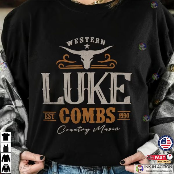 Western Luke Combs Bullhead Tour 2023 T-shirt