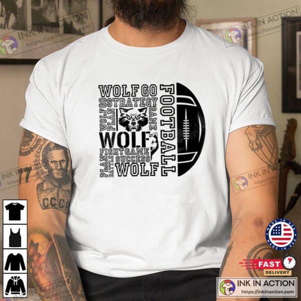 Wolves Football Design T-shirt