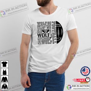 Wolves Football Design T shirt 2 Ink In Action