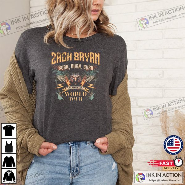 Zach Bryan World Tour Graphic T-shirt, Country Music Shirt, Zach Bryan Concert Merch