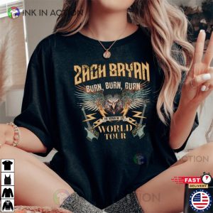 Zach Bryan World Tour Graphic T shirt Country Music Shirt 3