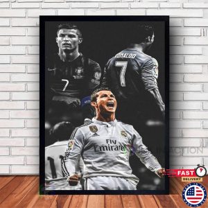 Cristiano Ronaldo Football Poster Home Decor