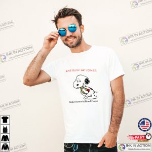 90s peanuts snoopy Give Blood Active T shirt 4 Ink In Action