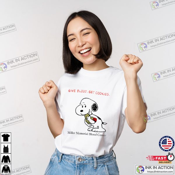 90’s Peanuts Snoopy Give Blood Active T-shirt