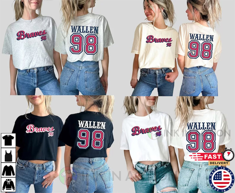 Braves 98 Shirt Morgan Wallen Shirt Braves 98 Tee Wallen '98 Braves Shirt