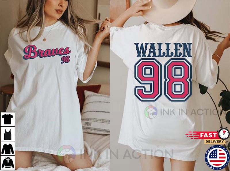 Braves 98 Shirt Morgan Wallen Shirt Braves 98 Tee Wallen '98 Braves Shirt