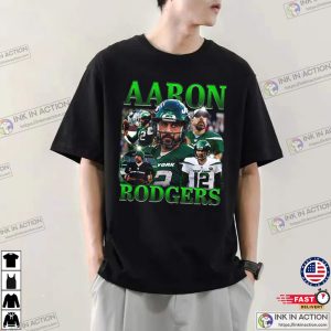 NFL Aaron Rodgers Classic 90s Graphic Tee New York Jets Shirt 2