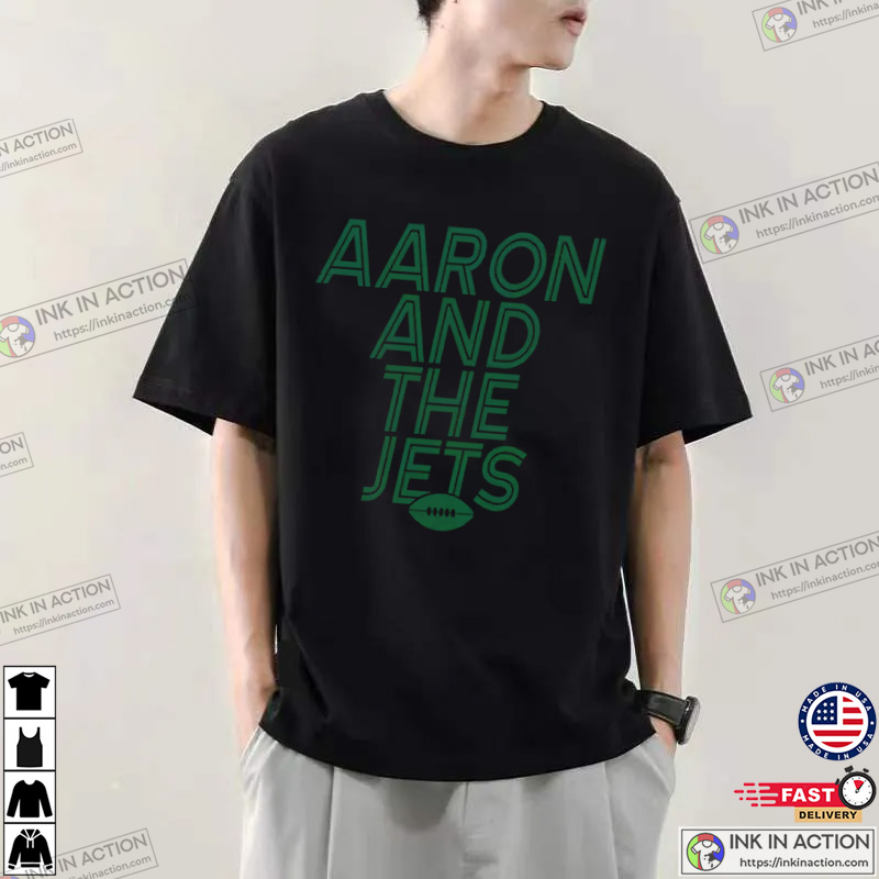 New York Jets Aaron Rodgers T-Shirt - Ink In Action