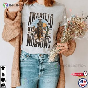 Amarillo By Morning Shirt Country Music Cowboy tee 3 Ink In Action