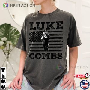 American Luke Combs T Shirt Country Music Fan 1 Ink In Action
