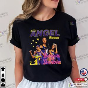 Angel Reese Bayou Barbie LSU Shirt 2 Ink In Action