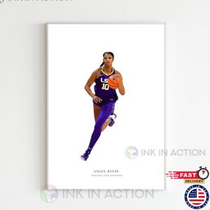 Angel Reese Girl’s Basketball Art Illustrated Print Poster