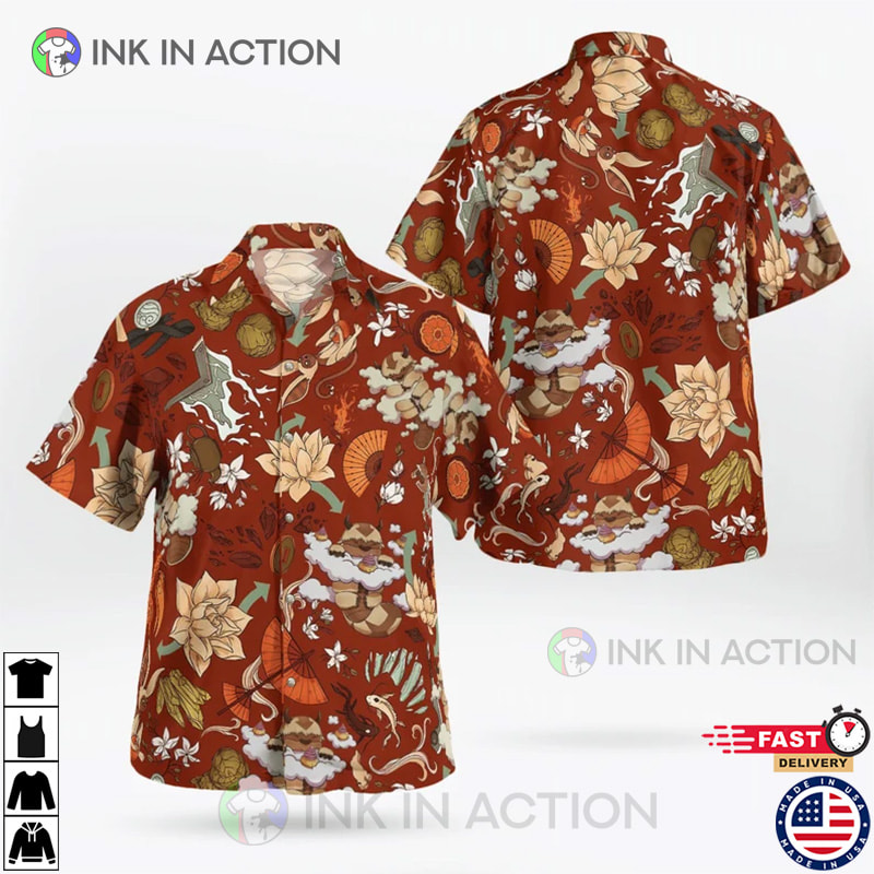 Appa And Momo Pattern Beach Outfit Aloha Shirt, Hawaiian - Ink In Action
