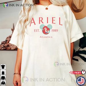 Ariel Princess Little Mermaid Comfort Colors Shirt 1 Ink In Action