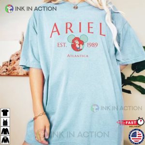 Ariel Princess Little Mermaid Comfort Colors Shirt 3 Ink In Action