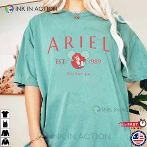 Ariel Princess Little Mermaid Comfort Colors Shirt 4 Ink In Action
