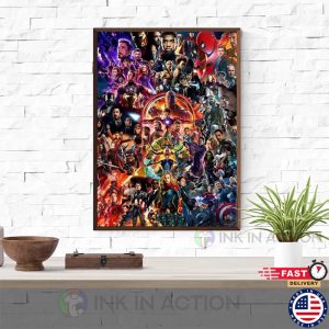 Avengers Movie Poster Family Decor Ink In Action