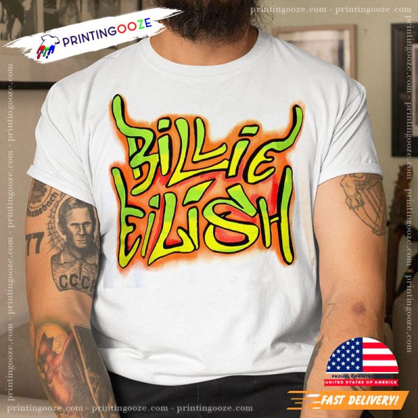 Billie Eilish Graffiti Logo Kids T-Shirt, Billie Eilish Merch