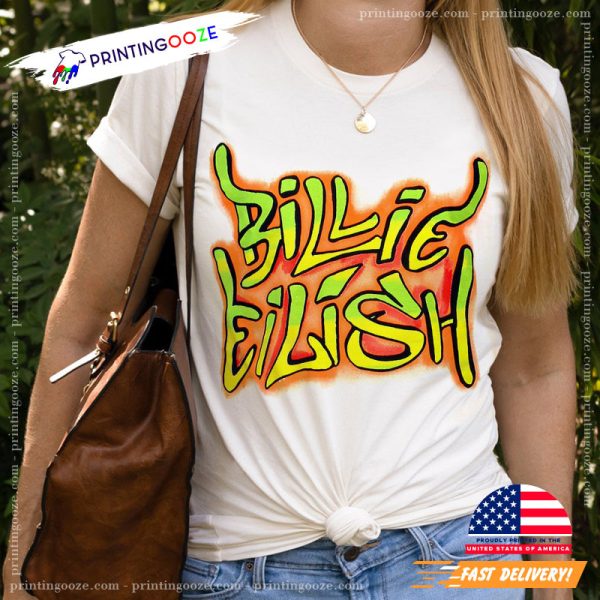 Billie Eilish Graffiti Logo Kids T-Shirt, Billie Eilish Merch