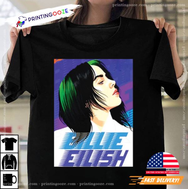 Billie Eilish Happier Than Ever Album Painting Shirt, Billie Eilish Clothes